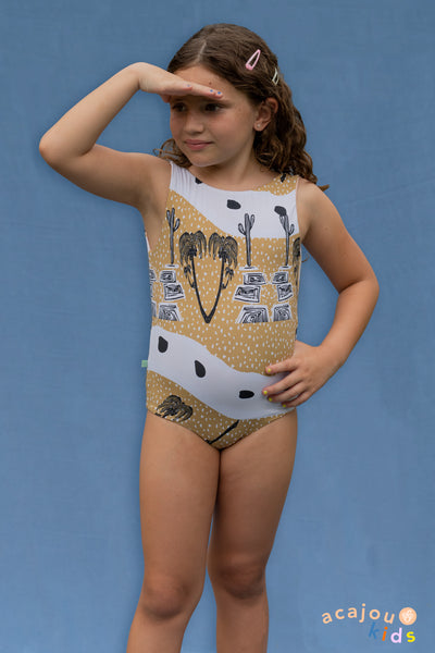 Maiô Retrô Glocal Kids Reversível