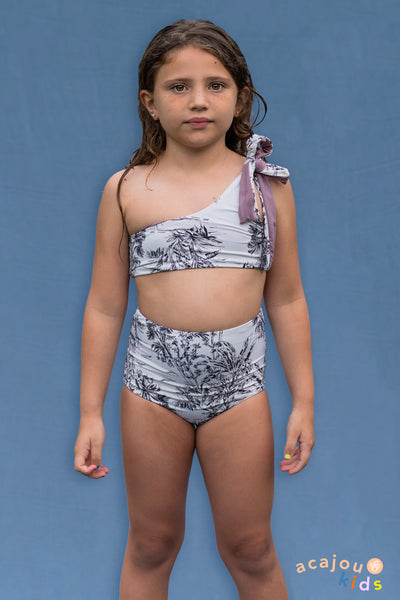 Calcinha Biquíni Cintura Alta Reversível Kids