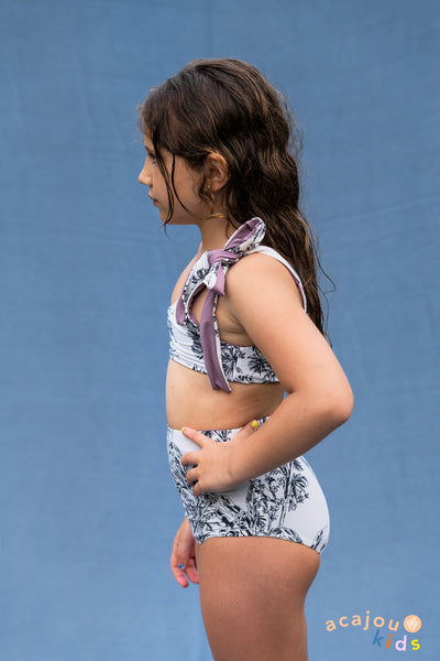 Calcinha Biquíni Cintura Alta Reversível Kids