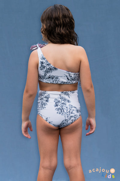 Calcinha Biquíni Cintura Alta Reversível Kids